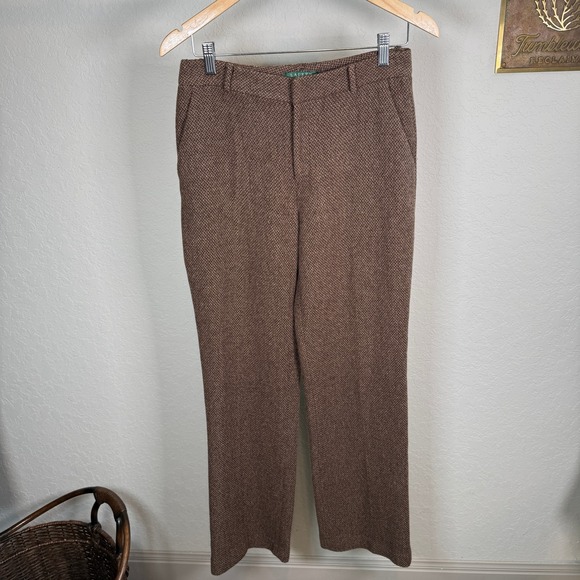 Lauren Ralph Lauren Pants - Lauren Ralph Lauren Women's Tweed Wool Blend Dress Pants Size 4 Brown